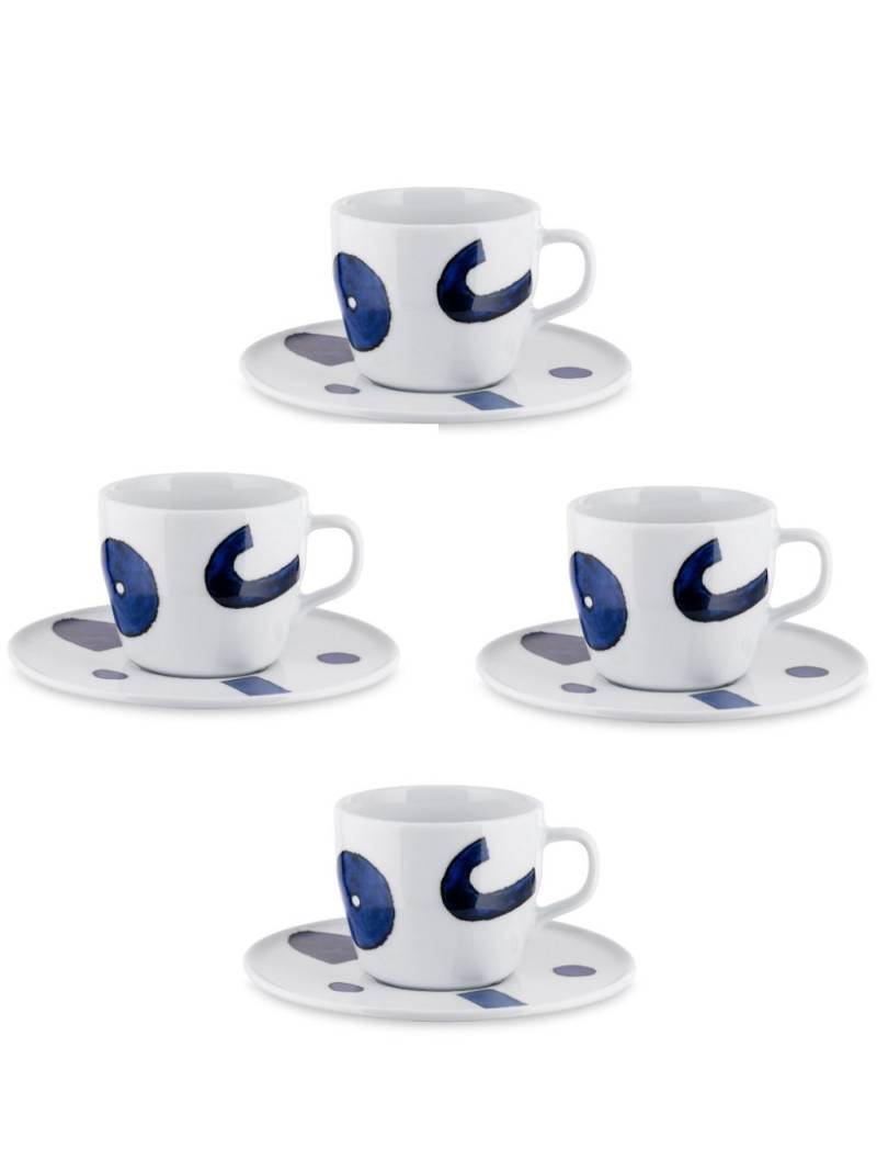 Alessi x Naoto Fukasawa Itsumo coffee cups and saucers (set of four) - White von Alessi