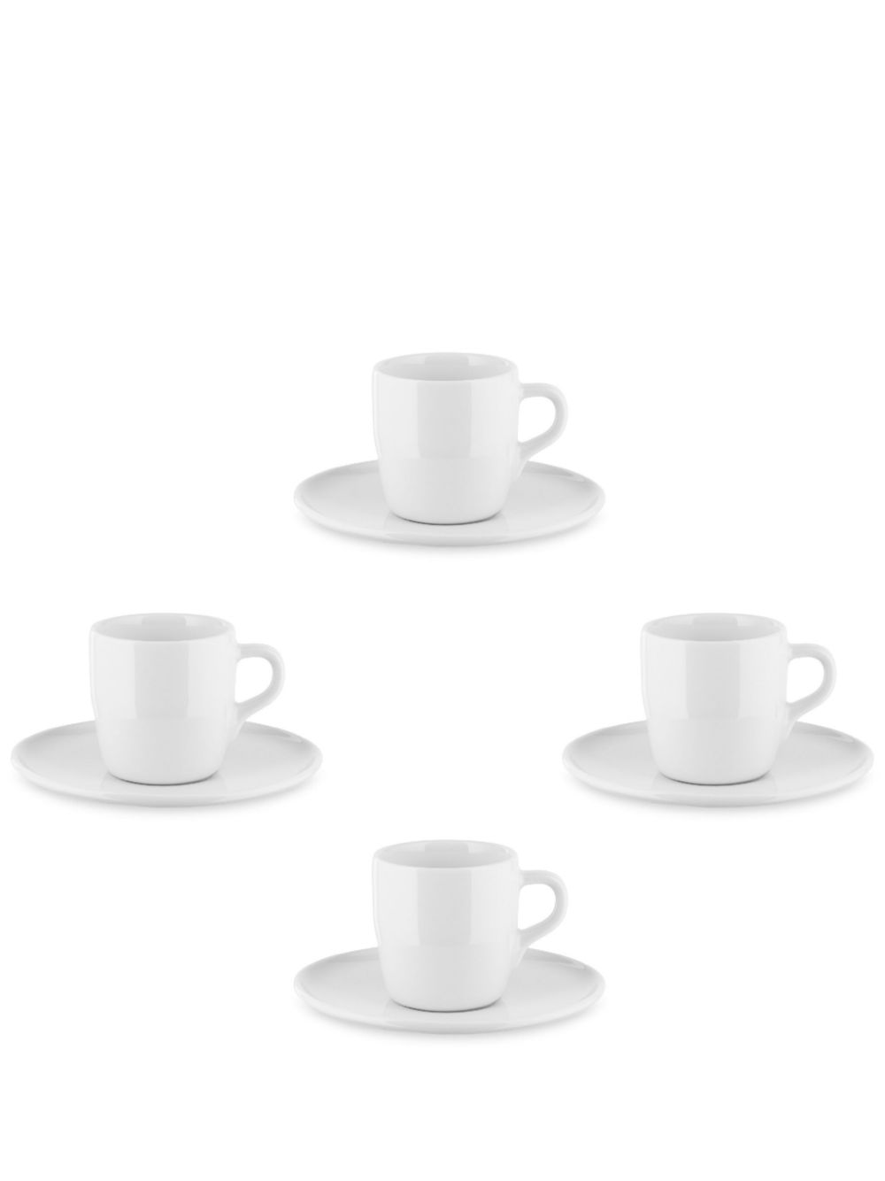 Alessi x Naoto Fukasawa Itsumo mocha cups and saucers (set of four) - White von Alessi