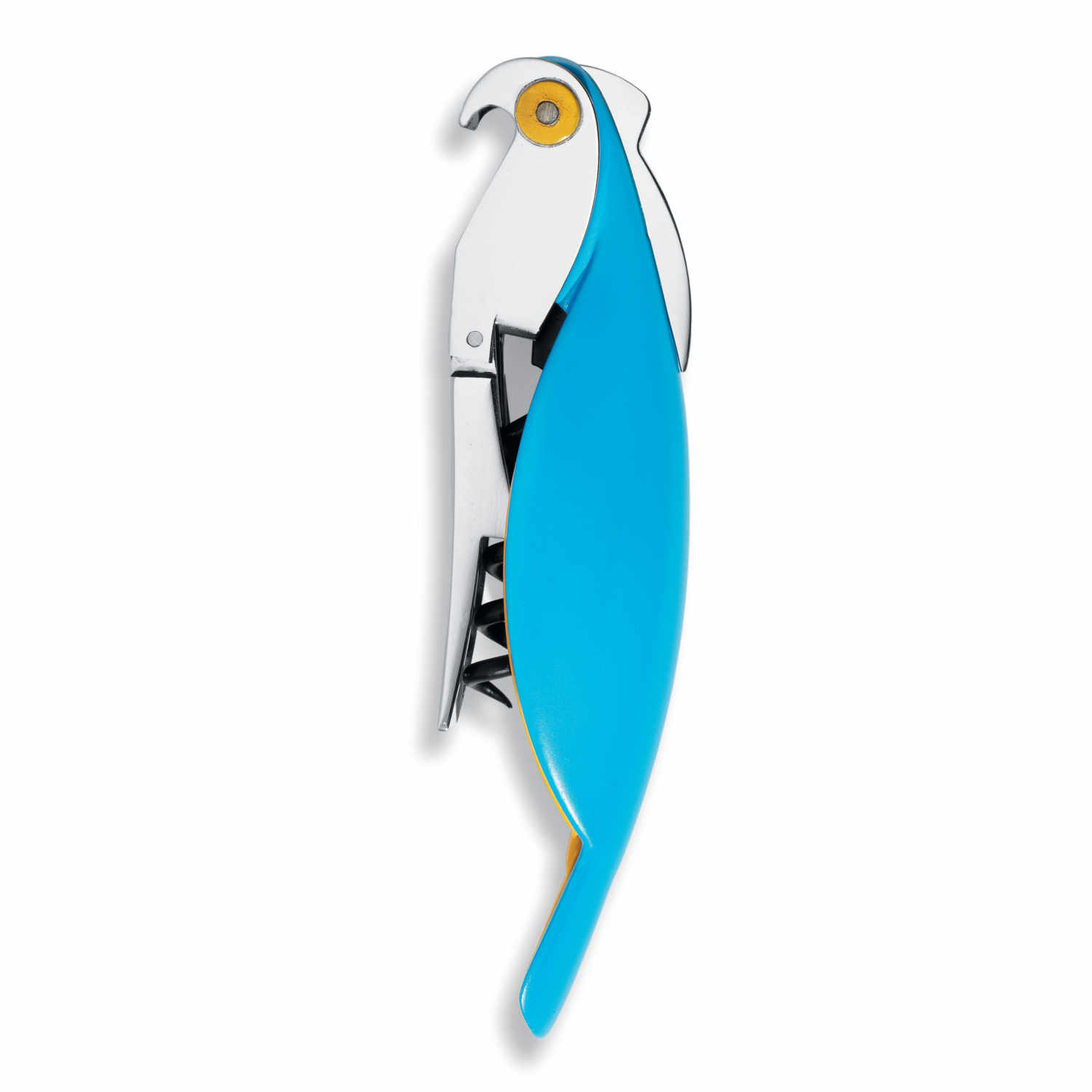 Parrot Korkenzieher, Farbe hellblau von Alessi