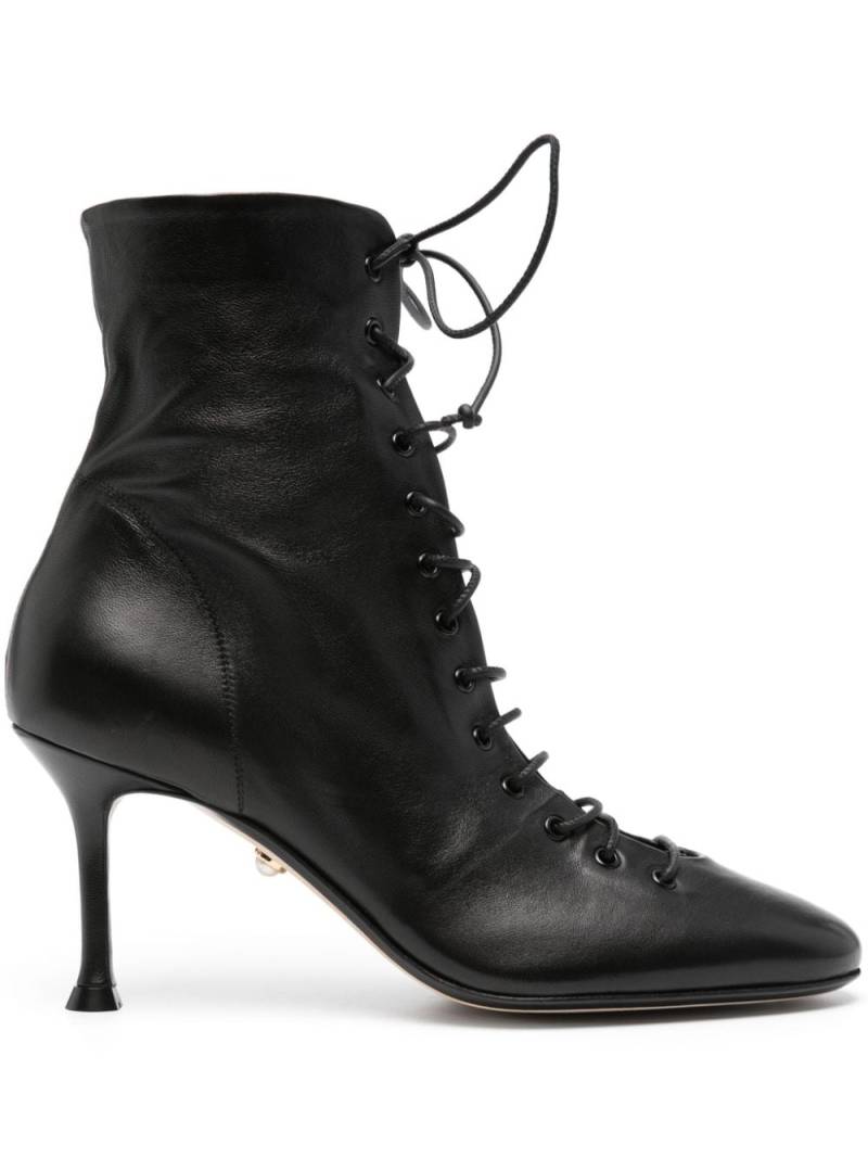 Alevì 80mm leather ankle boots - Black von Alevì