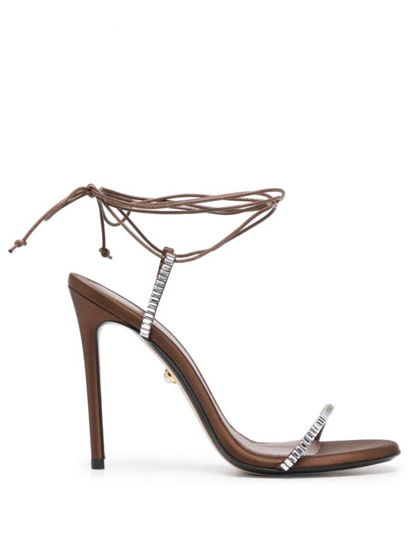 Alevì Kiky 120mm leather sandals - Brown von Alevì