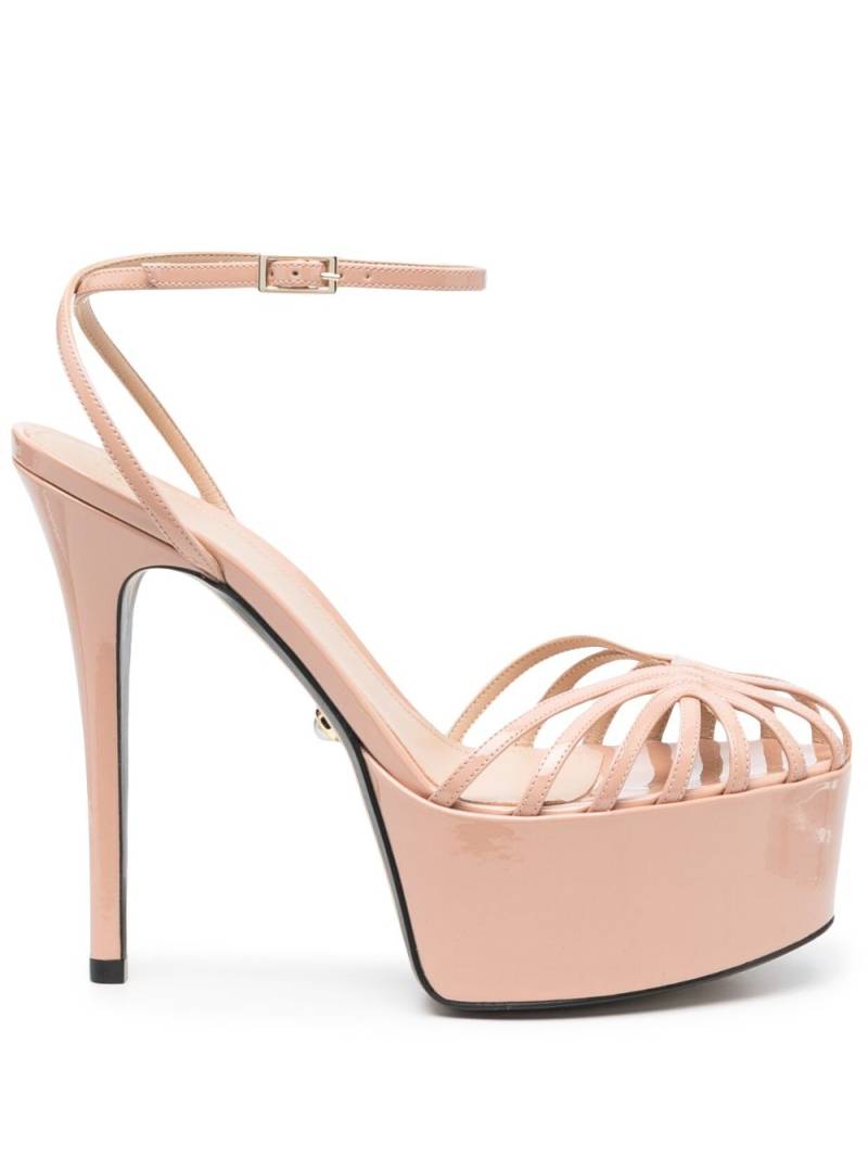 Alevì caged-toe stiletto sandals - Neutrals von Alevì