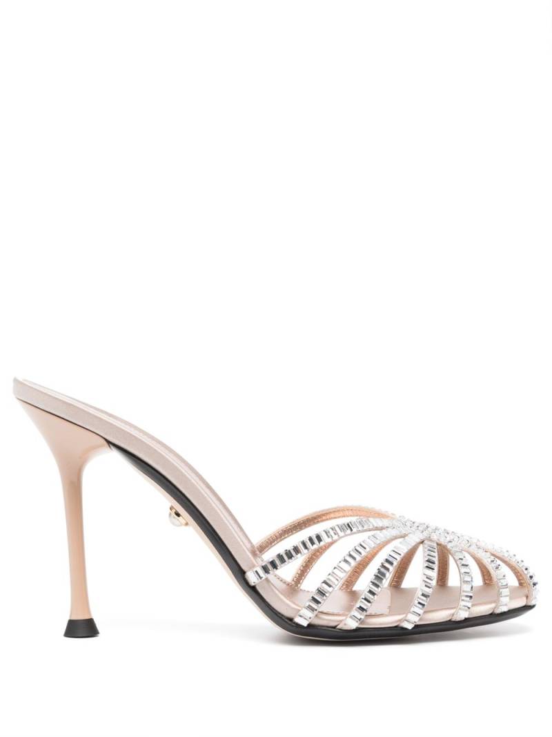 Alevì crystal-embellished caged pumps - Neutrals von Alevì