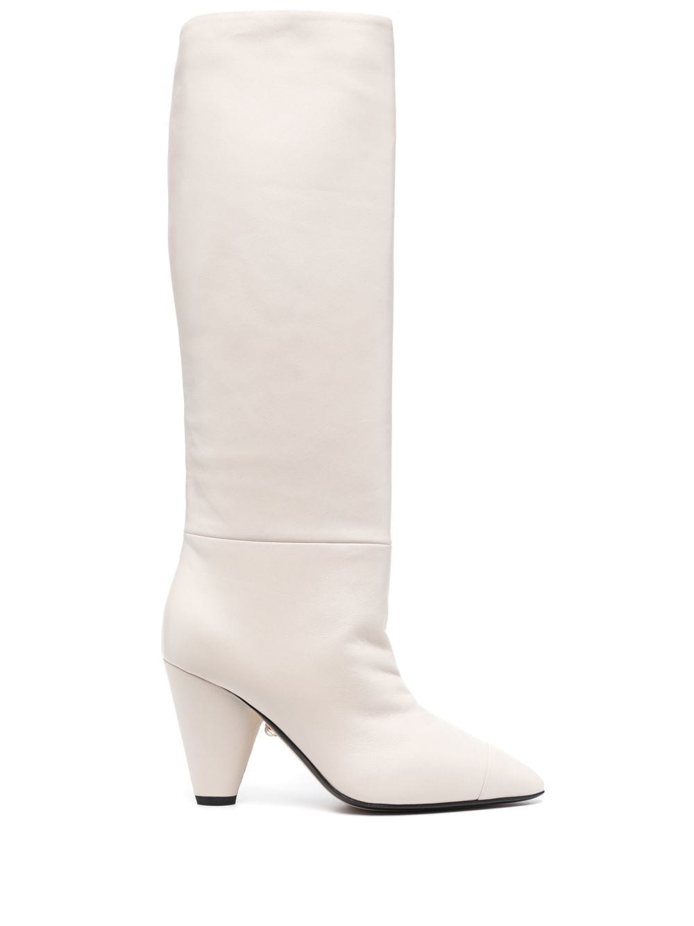 Alevì pointed knee-length boots - Neutrals von Alevì