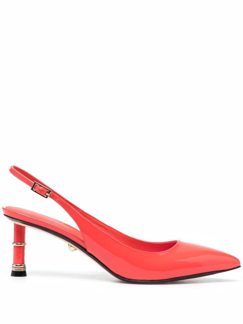 Alevì sling back leather pumps - Orange von Alevì