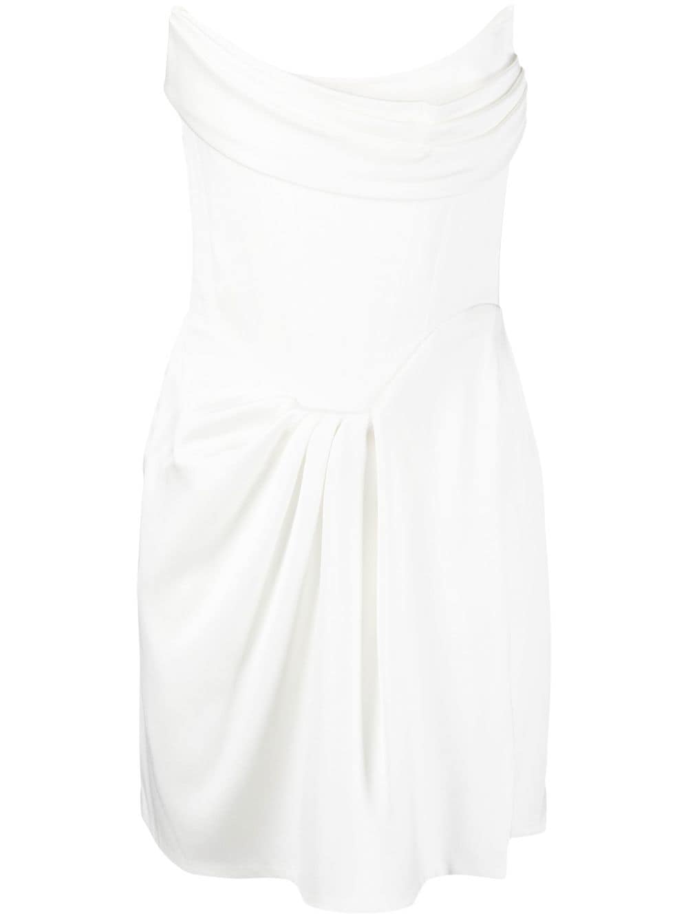 Alex Perry Audra draped strapless minidress - White von Alex Perry