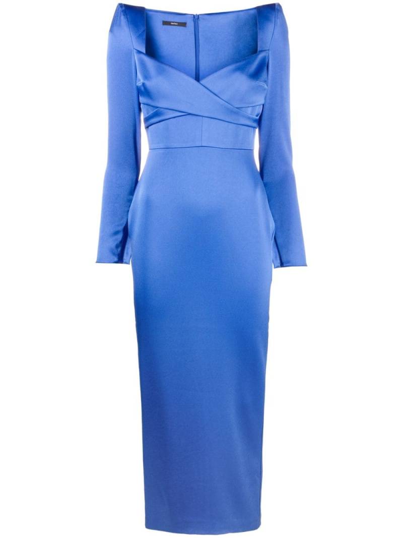 Alex Perry Linden satin midi dress - Blue von Alex Perry