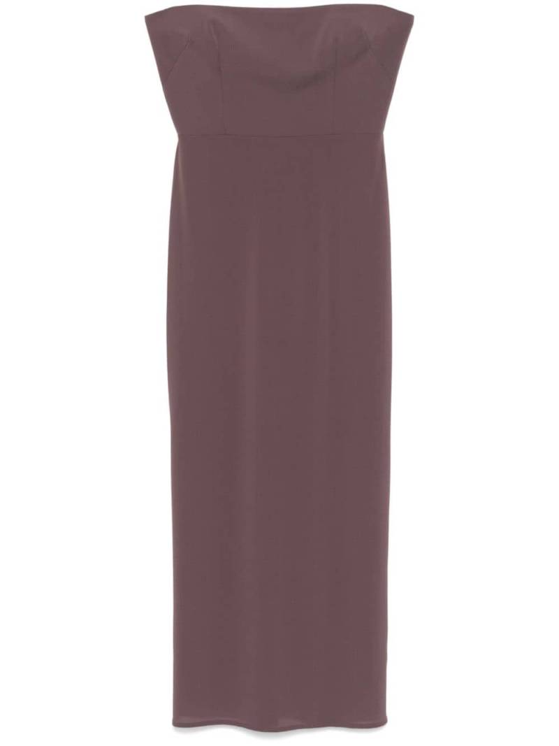 Alex Perry crepe strapless maxi dress - Brown von Alex Perry