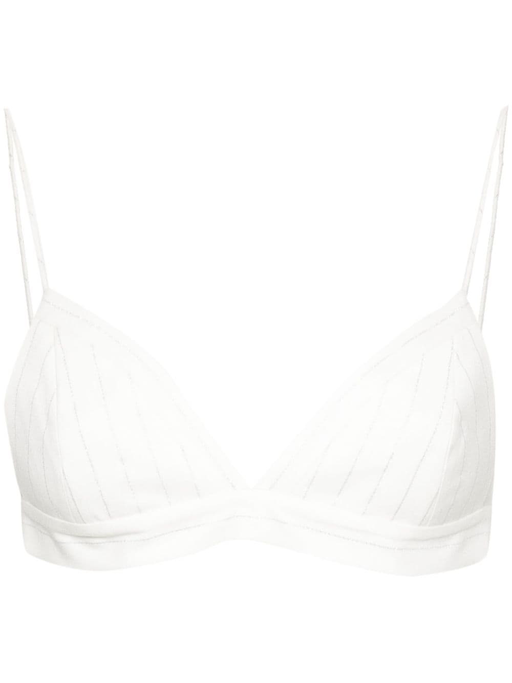 Alex Perry cropped triangle bralette - White von Alex Perry