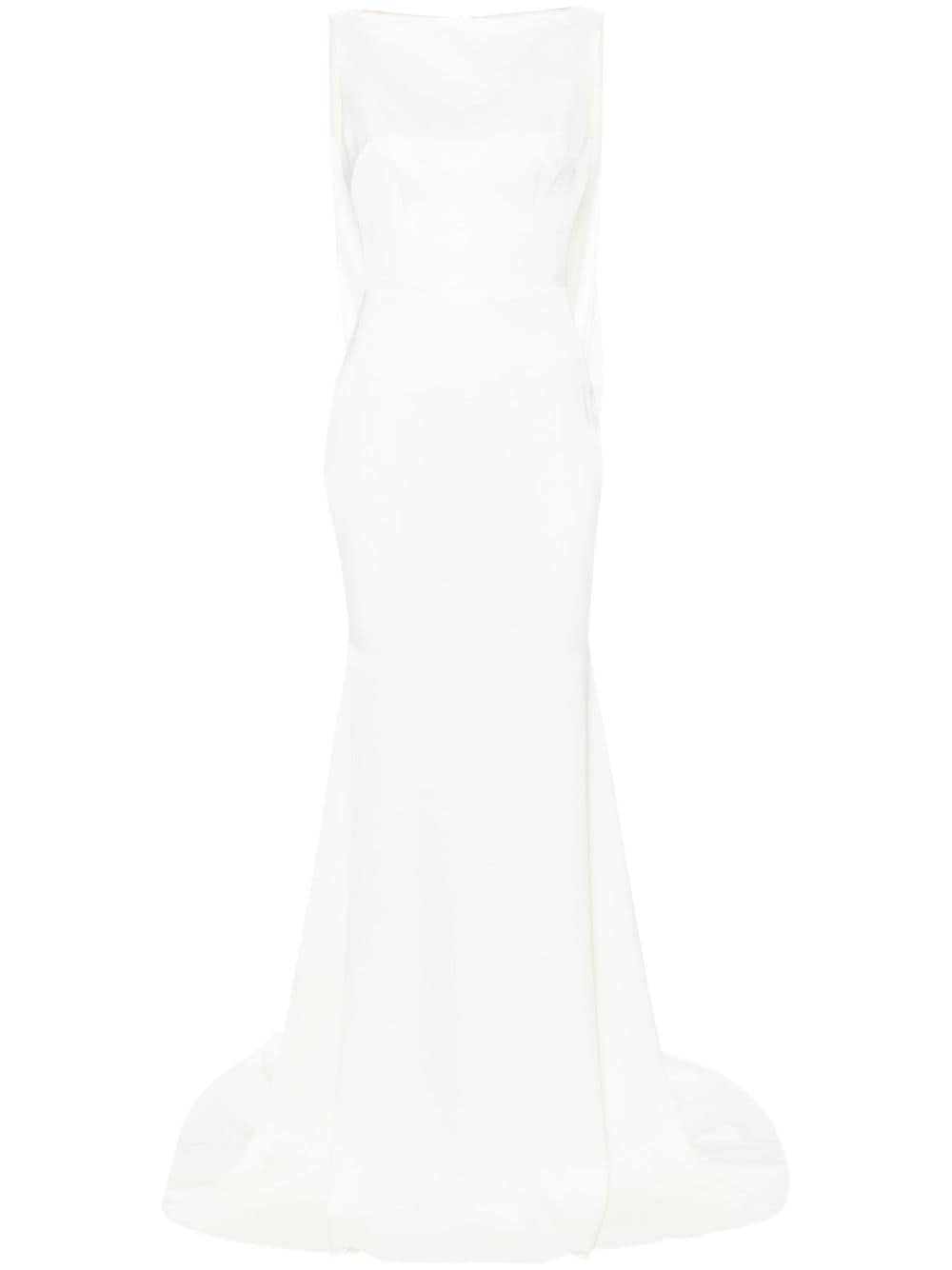 Alex Perry draped-design train dress - White von Alex Perry