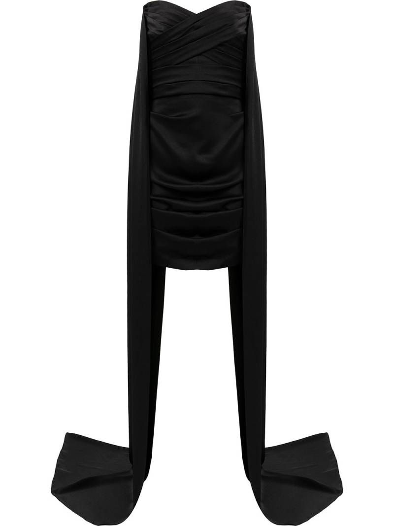 Alex Perry draped-detail strapless dress - Black von Alex Perry