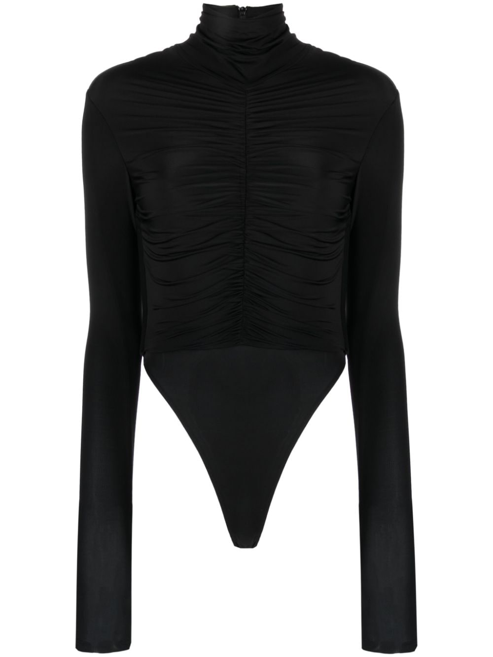 Alex Perry draped long-sleeve body - Black von Alex Perry