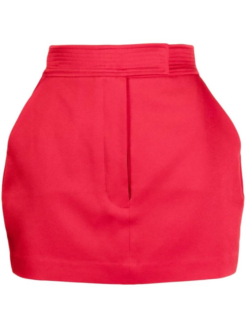 Alex Perry high-waisted satin-finish skirt - Red von Alex Perry