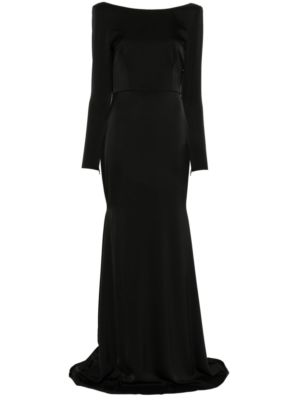 Alex Perry open-back satin gown - Black von Alex Perry