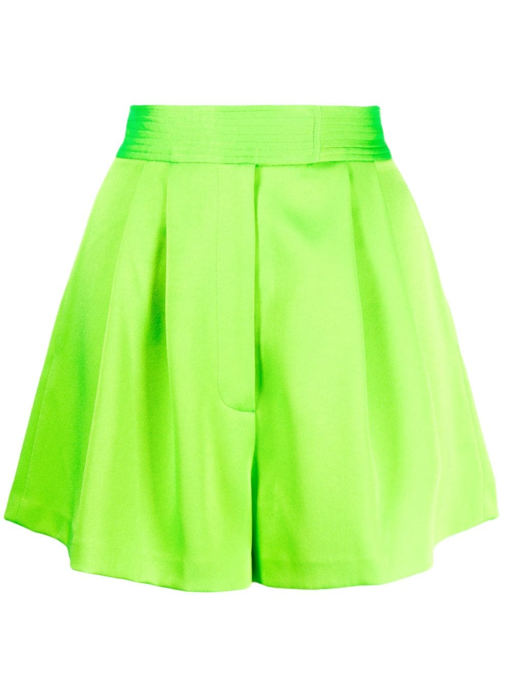 Alex Perry pleated high-waisted shorts - Green von Alex Perry