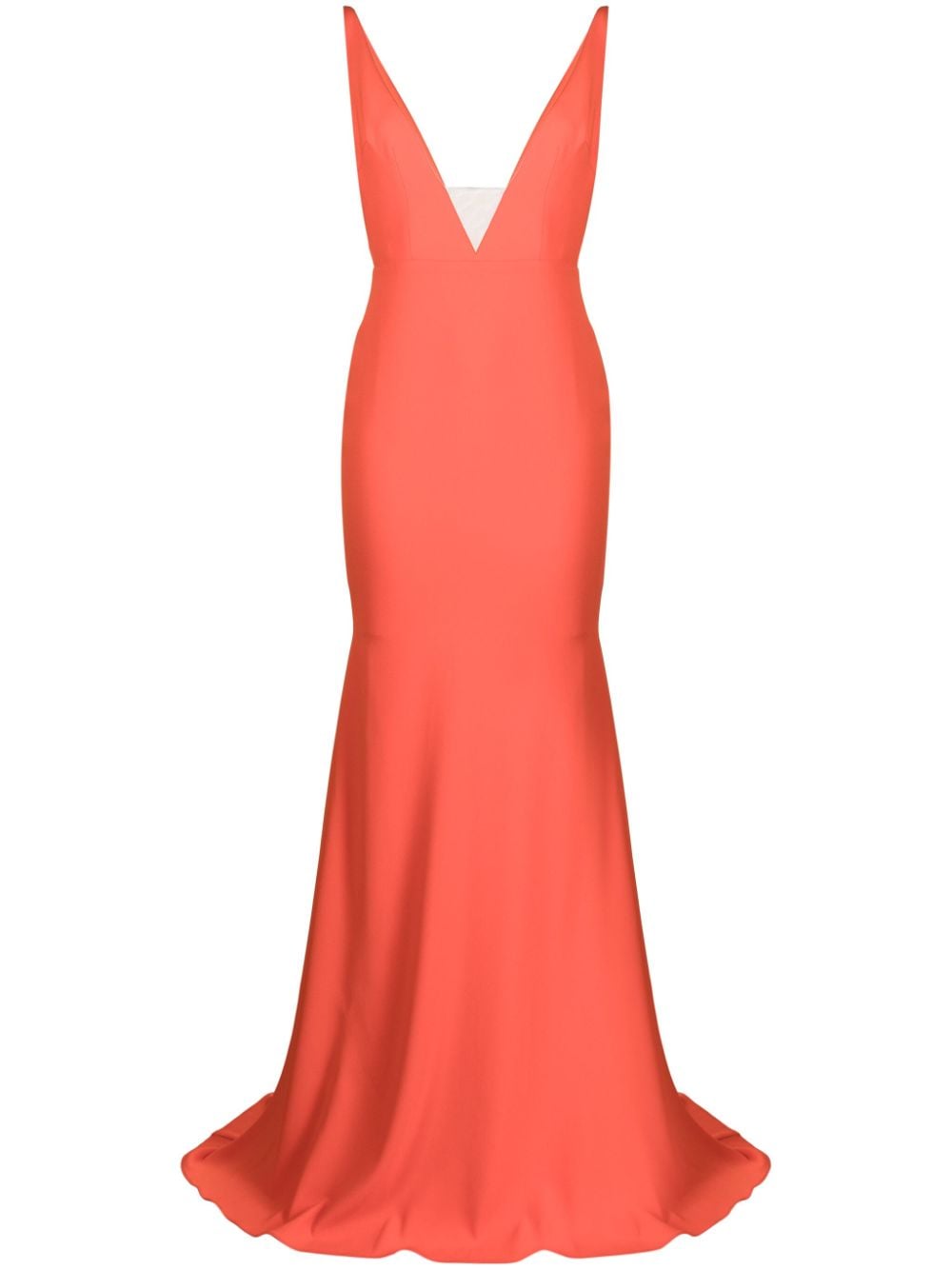 Alex Perry plunge-neck fishtail gown - Red von Alex Perry