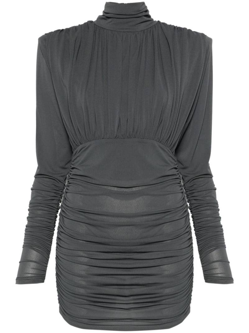 Alex Perry ruched crepe mini dress - Grey von Alex Perry