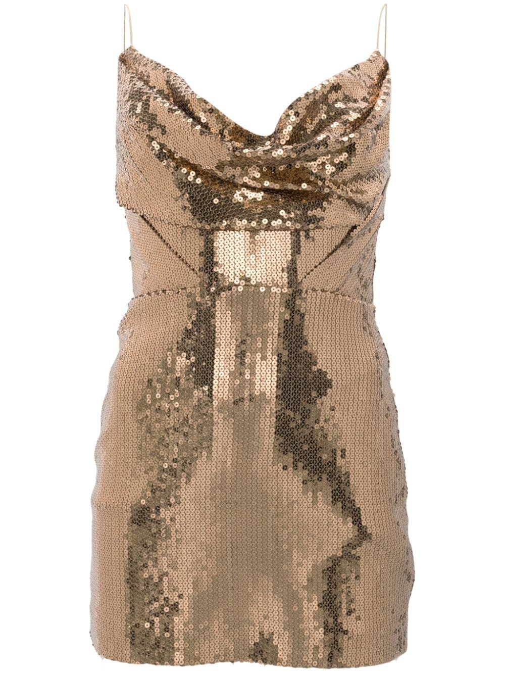 Alex Perry sequinned draped mini dress - Gold von Alex Perry
