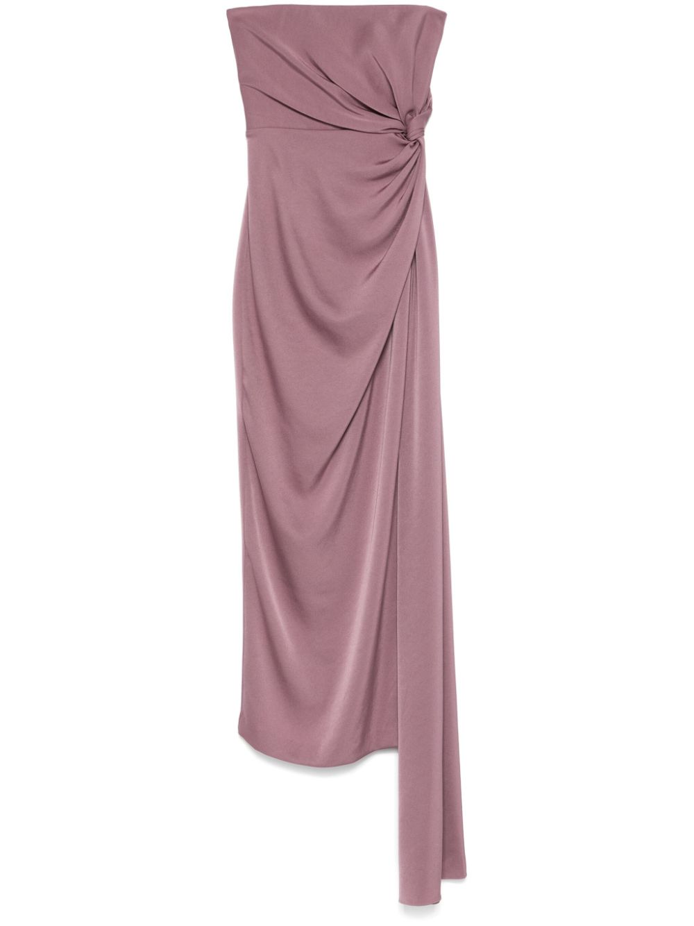 Alex Perry twist-detail satin midi dress - Purple von Alex Perry