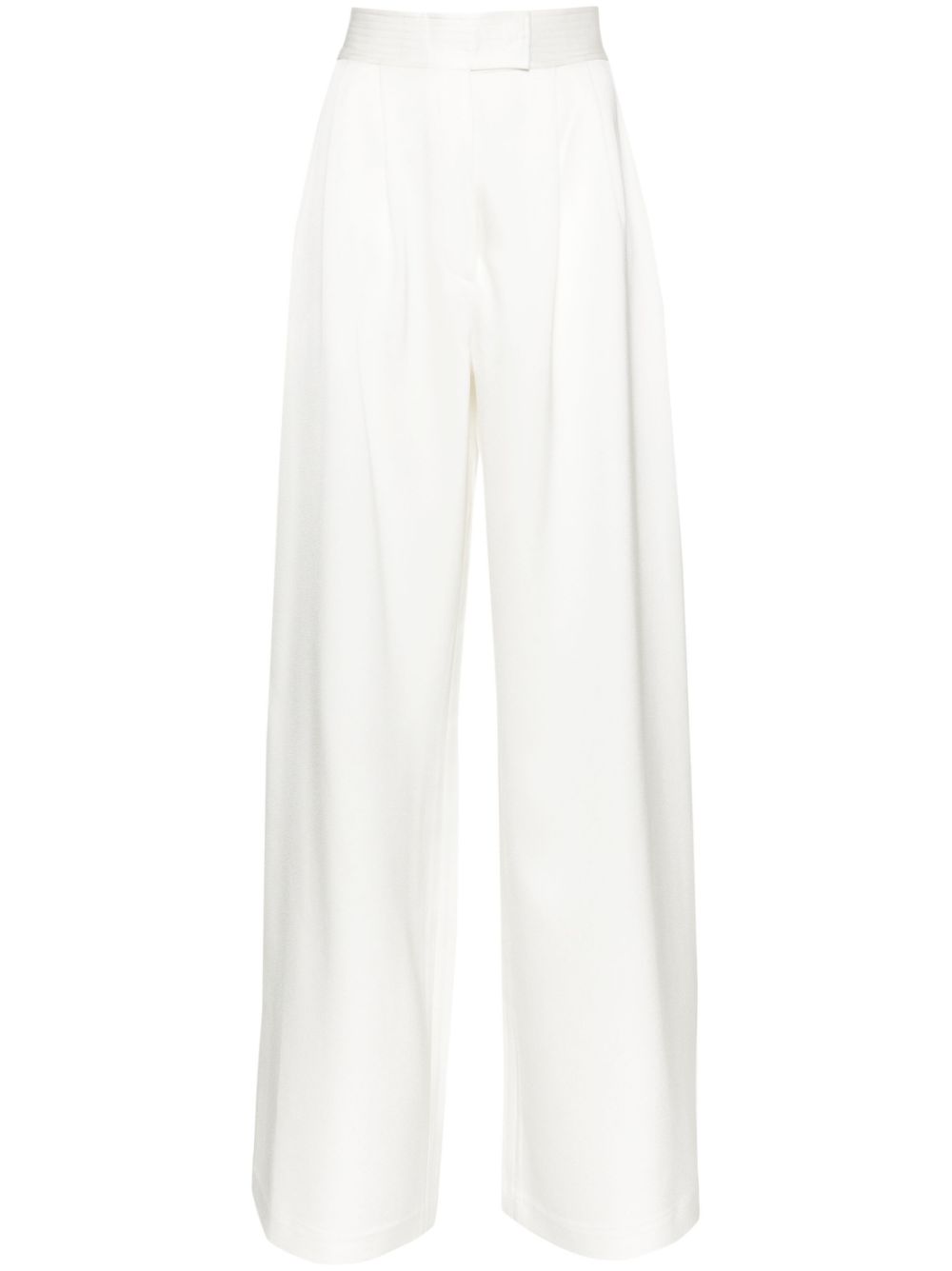 Alex Perry wide-leg satin trousers - White von Alex Perry