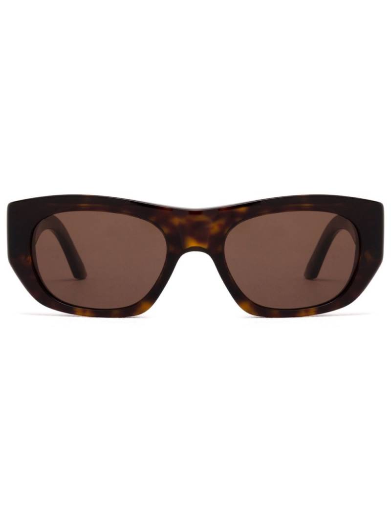 Alexander McQueen Eyewear logo-print sunglasses - Brown von Alexander McQueen Eyewear