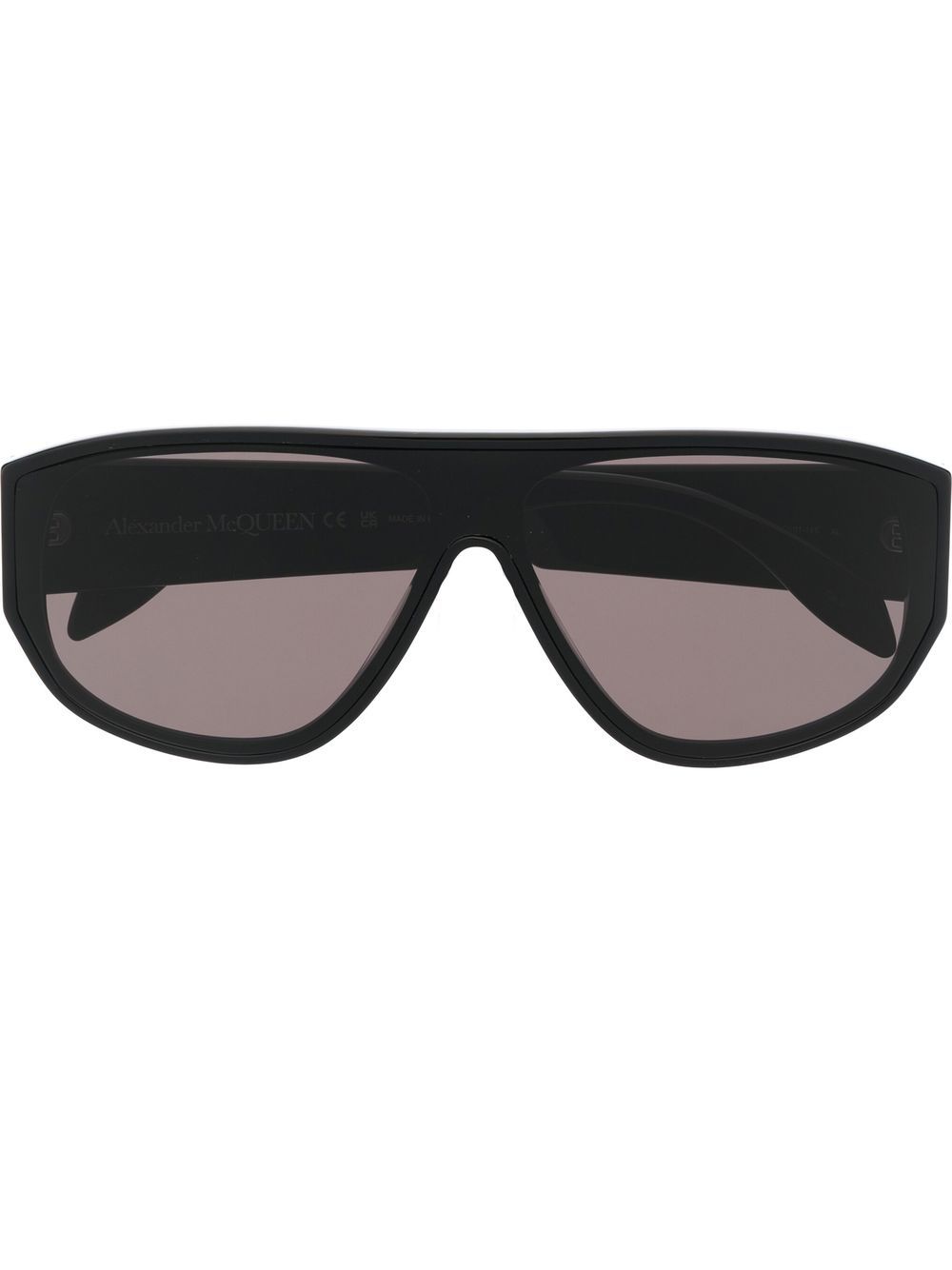 Alexander McQueen Eyewear Graffiti-print square-frame sunglasses - Black von Alexander McQueen Eyewear