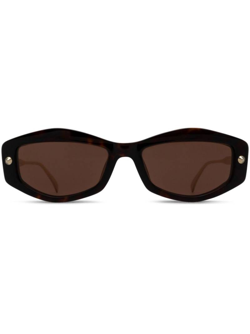 Alexander McQueen Eyewear geometric-frame sunglasses - Brown von Alexander McQueen Eyewear