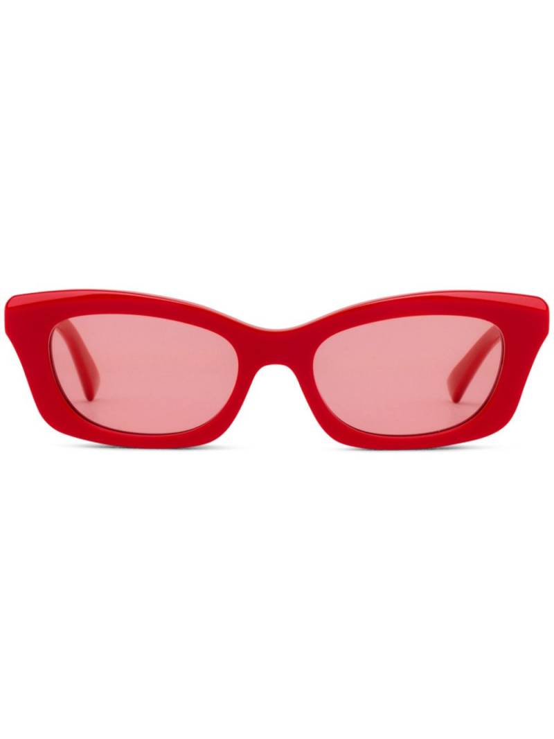 Alexander McQueen Eyewear geometric-frame sunglasses - Red von Alexander McQueen Eyewear