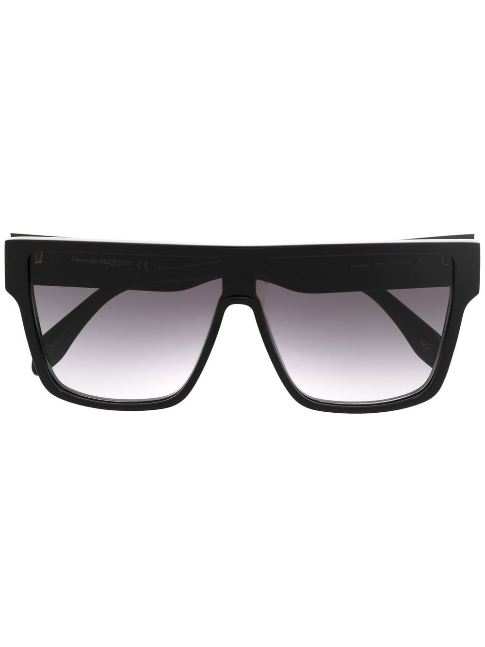 Alexander McQueen Eyewear gradient-lenses flat-top sunglasses - Black von Alexander McQueen Eyewear