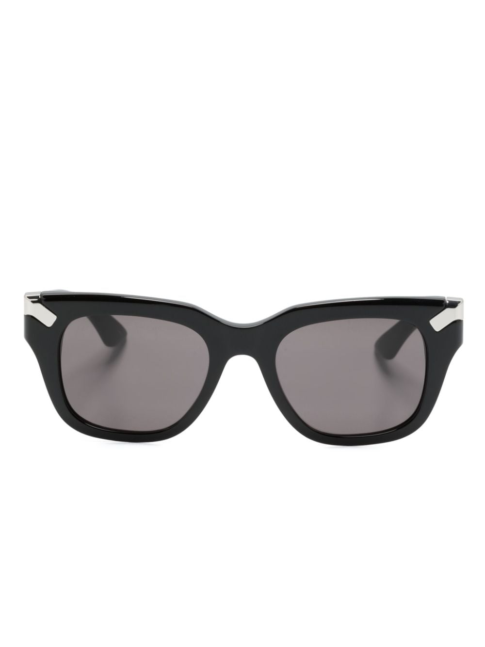 Alexander McQueen Eyewear logo-engraved cat-eye sunglasses - Black von Alexander McQueen Eyewear