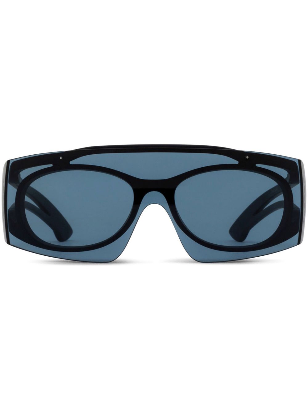 Alexander McQueen Eyewear logo-print sunglasses - Black von Alexander McQueen Eyewear