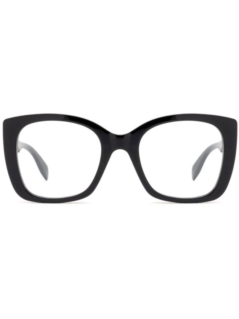 Alexander McQueen Eyewear oversize frame glasses - Black von Alexander McQueen Eyewear