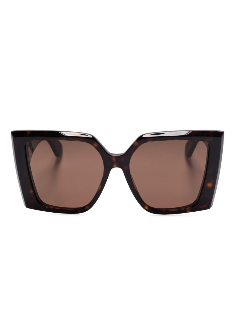 Alexander McQueen Eyewear oversize-frame sunglasses - Brown von Alexander McQueen Eyewear