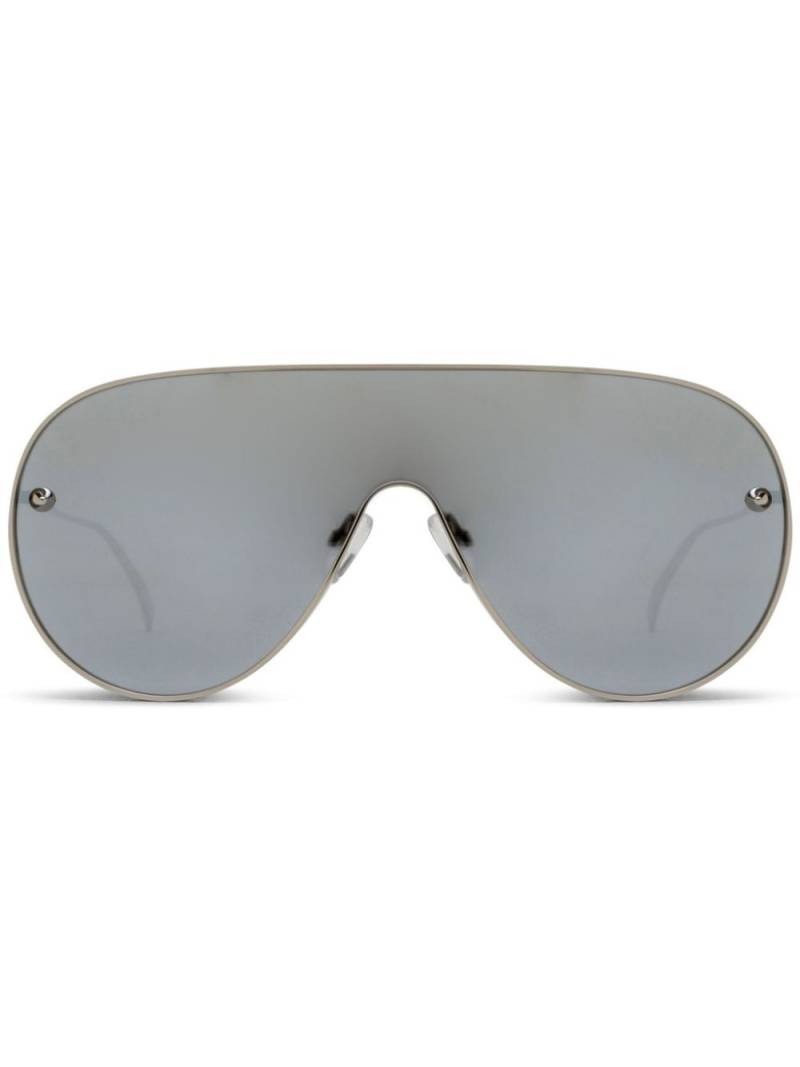 Alexander McQueen Eyewear oversize-frame sunglasses - Silver von Alexander McQueen Eyewear