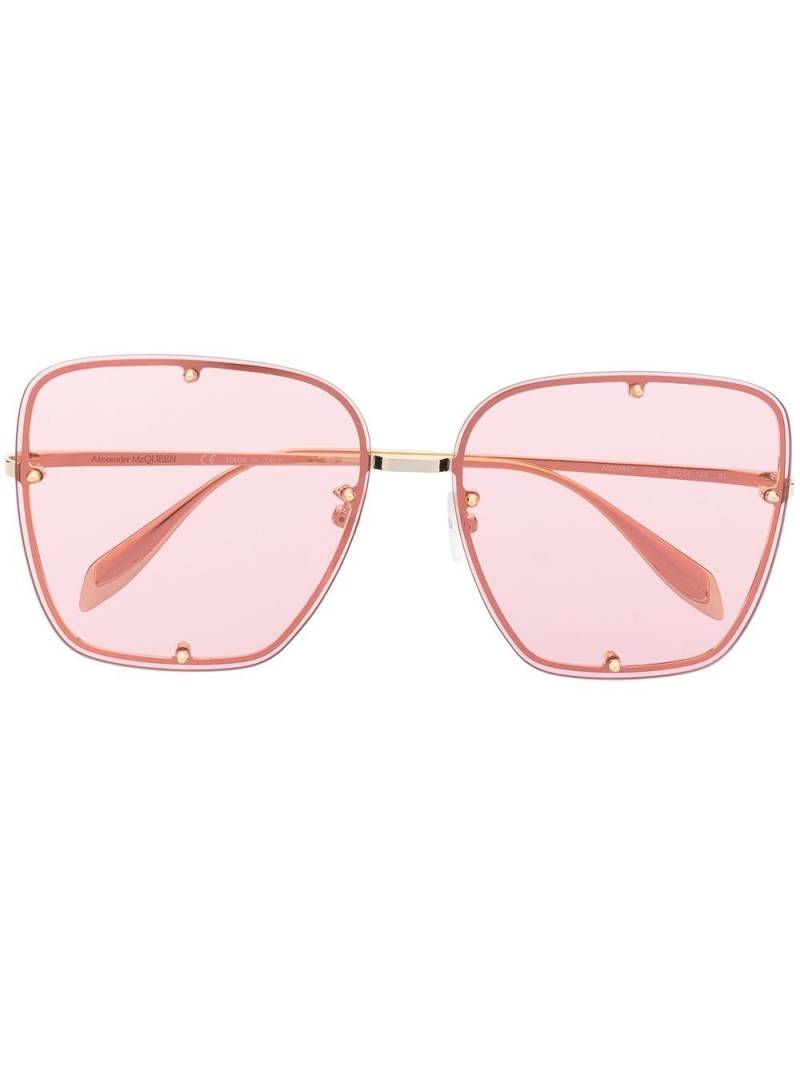 Alexander McQueen Eyewear oversized-frame sunglasses - Gold von Alexander McQueen Eyewear