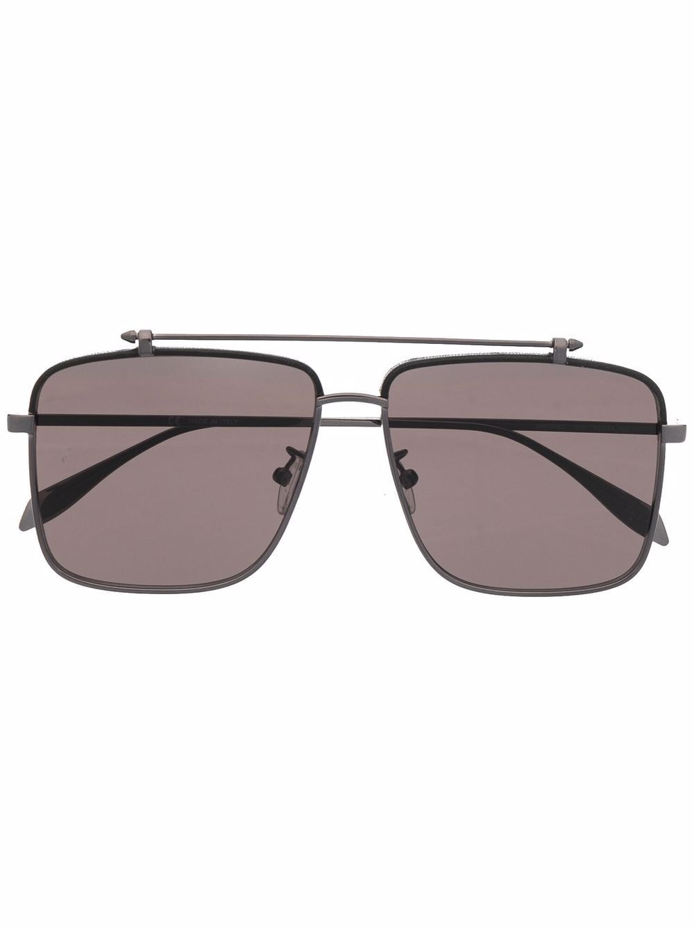 Alexander McQueen Eyewear pilot-frame tinted glasses - Black von Alexander McQueen Eyewear