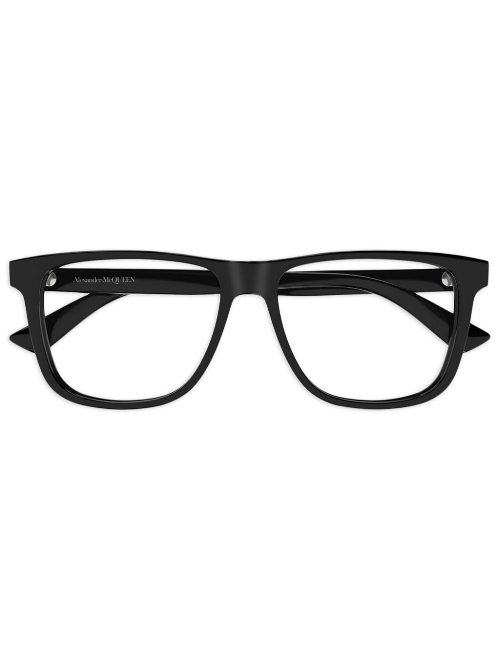 Alexander McQueen Eyewear rectangle-frame glasses - Black von Alexander McQueen Eyewear