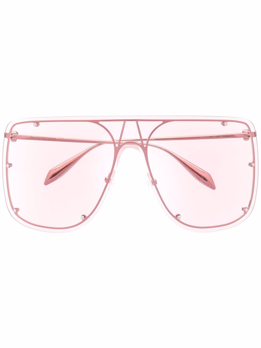 Alexander McQueen Eyewear tinted oversize-frame sunglasses - Pink von Alexander McQueen Eyewear