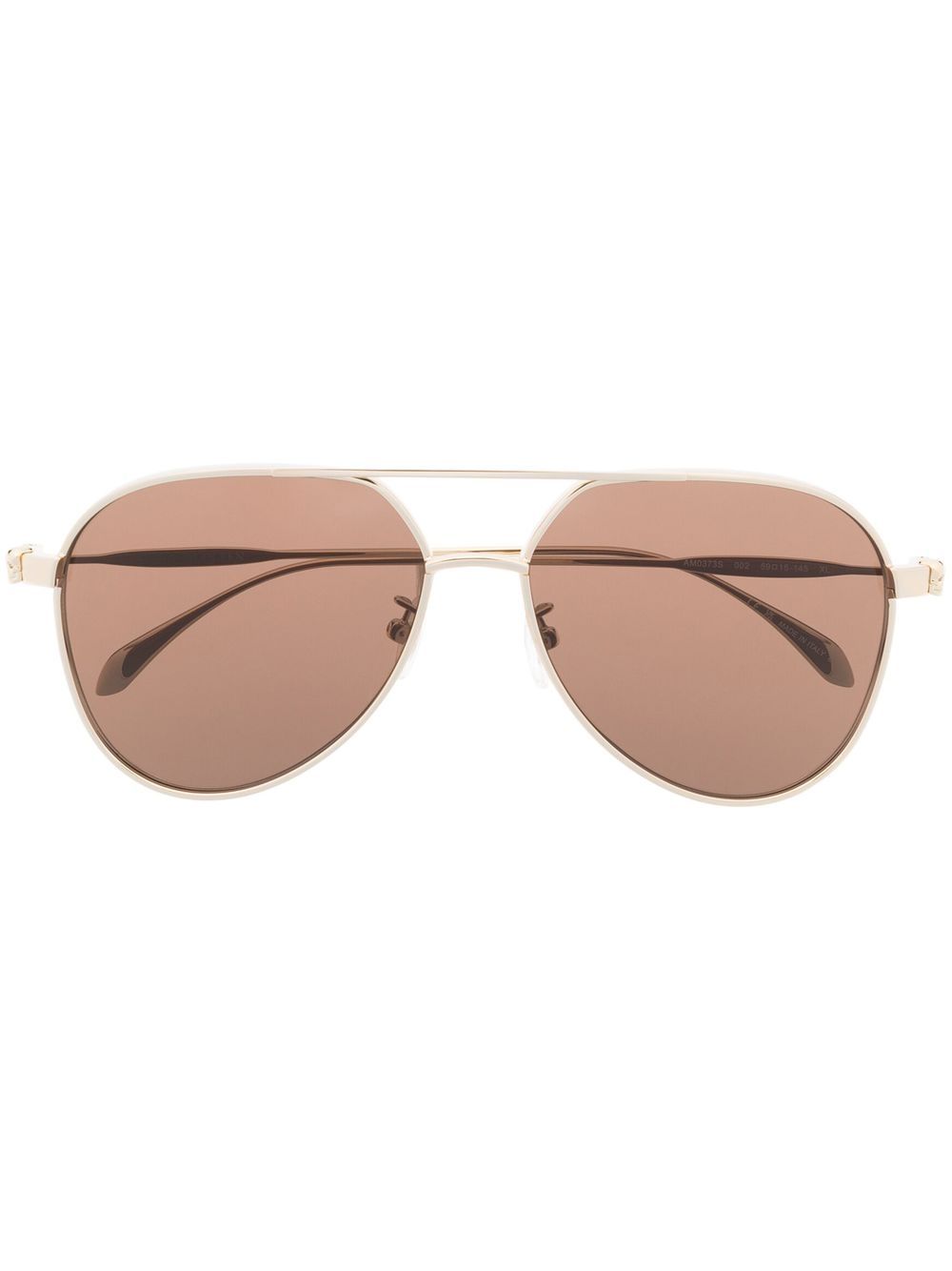 Alexander McQueen Eyewear tinted round-frame sunglasses - Gold von Alexander McQueen Eyewear