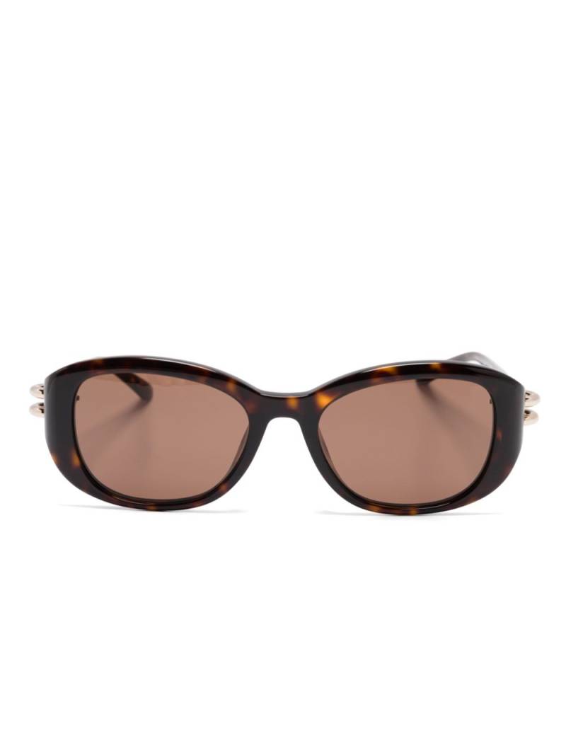 Alexander McQueen Eyewear tortoiseshell-effect sunglasses - Brown von Alexander McQueen Eyewear