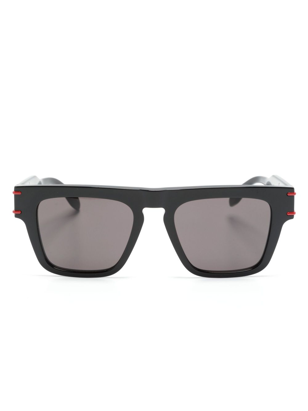 Alexander McQueen Eyewear two-tone rectangle-frame sunglasses - Black von Alexander McQueen Eyewear