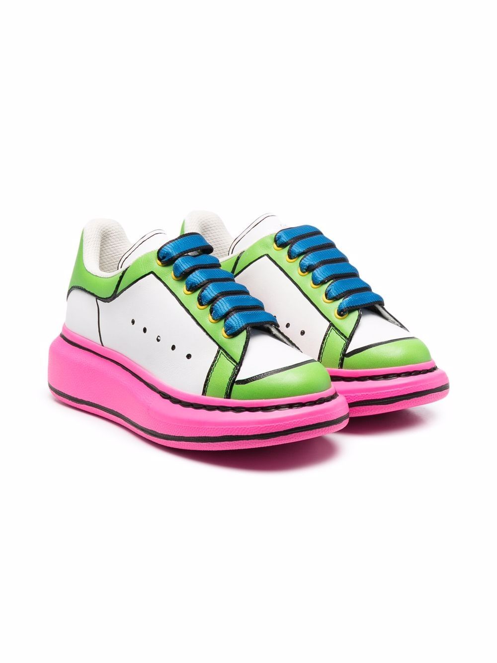 Alexander McQueen Kids colour-blocked low-top sneakers - White von Alexander McQueen Kids