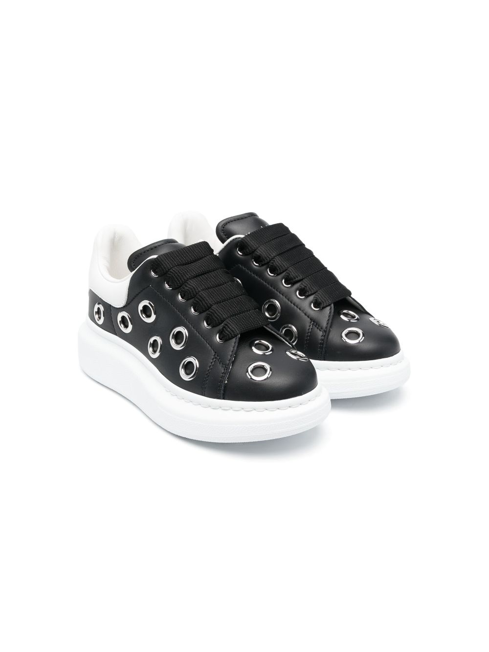 Alexander McQueen Kids low-top leather sneakers - Black von Alexander McQueen Kids