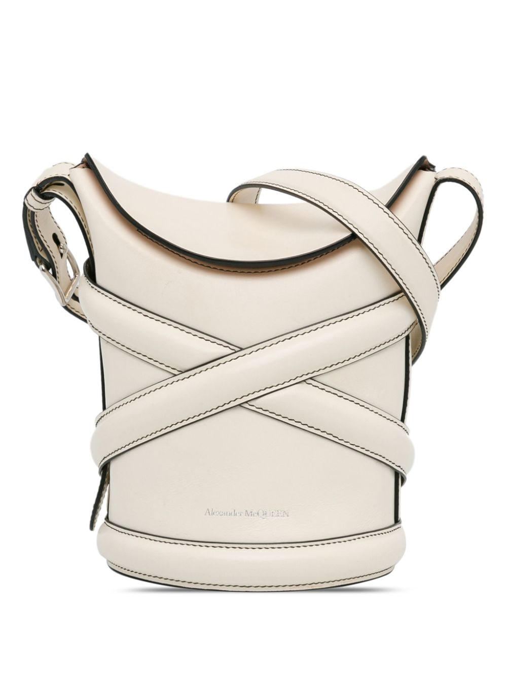 Alexander McQueen Pre-Owned 2021-2023 The Curve bucket bag - White von Alexander McQueen Pre-Owned