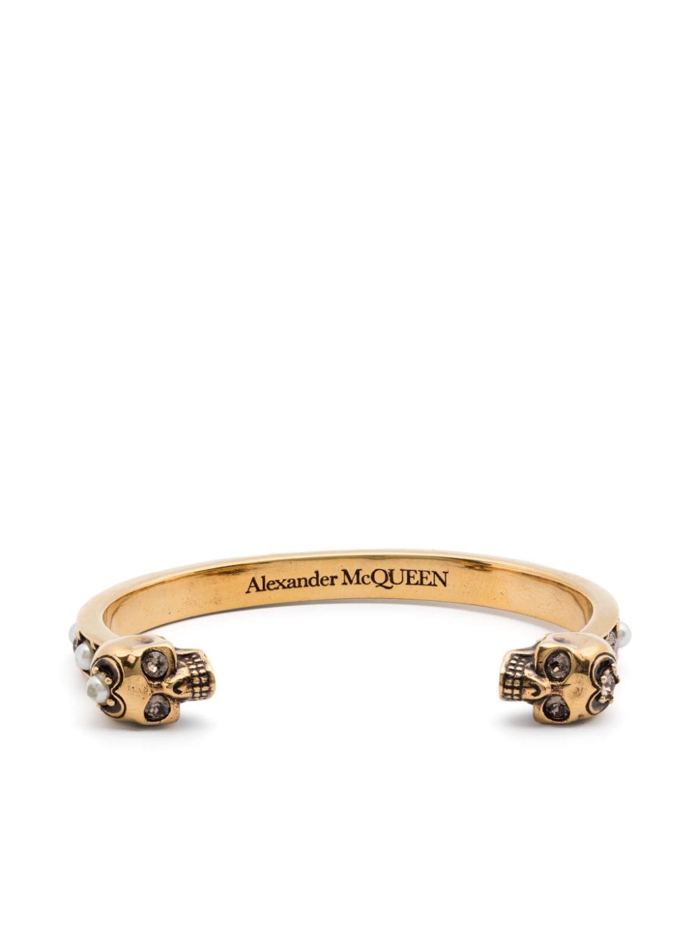 Alexander McQueen Pre-Owned Twin Skull bracelet - Gold von Alexander McQueen Pre-Owned