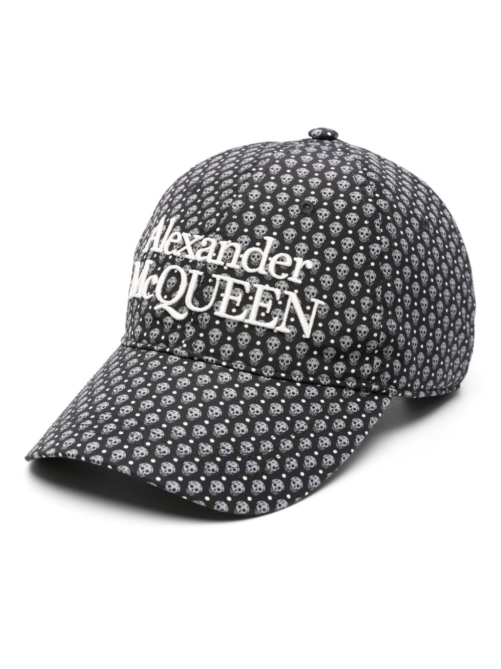 Alexander McQueen Pre-Owned skull-print baseball cap - Black von Alexander McQueen Pre-Owned
