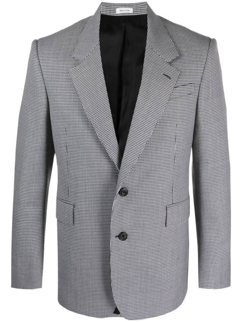 Alexander McQueen houndstooth wool blazer - Black von Alexander McQueen