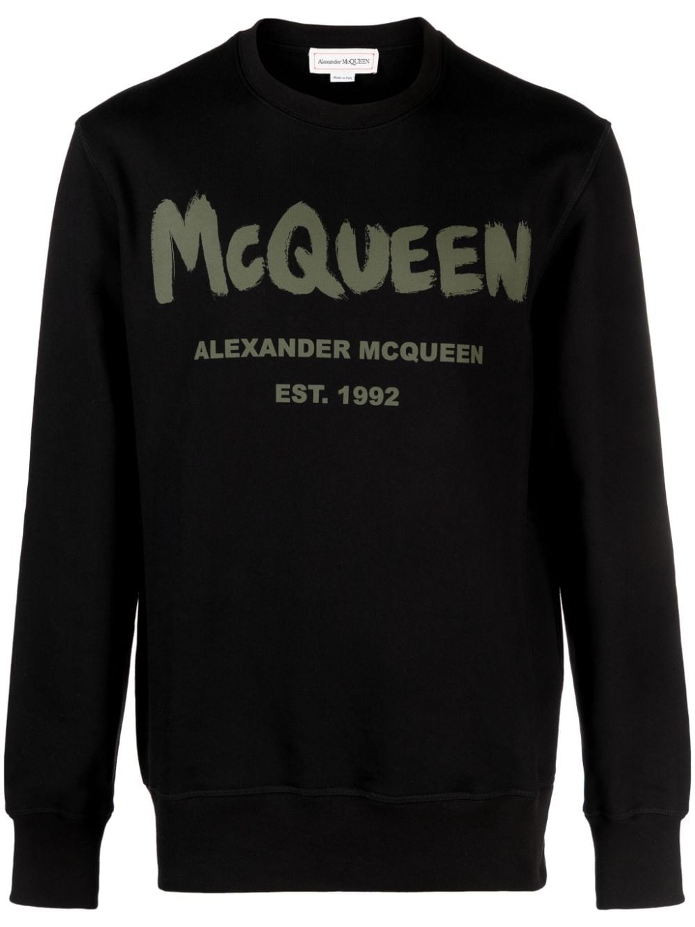 Alexander McQueen logo-print cotton sweatshirt - Black von Alexander McQueen