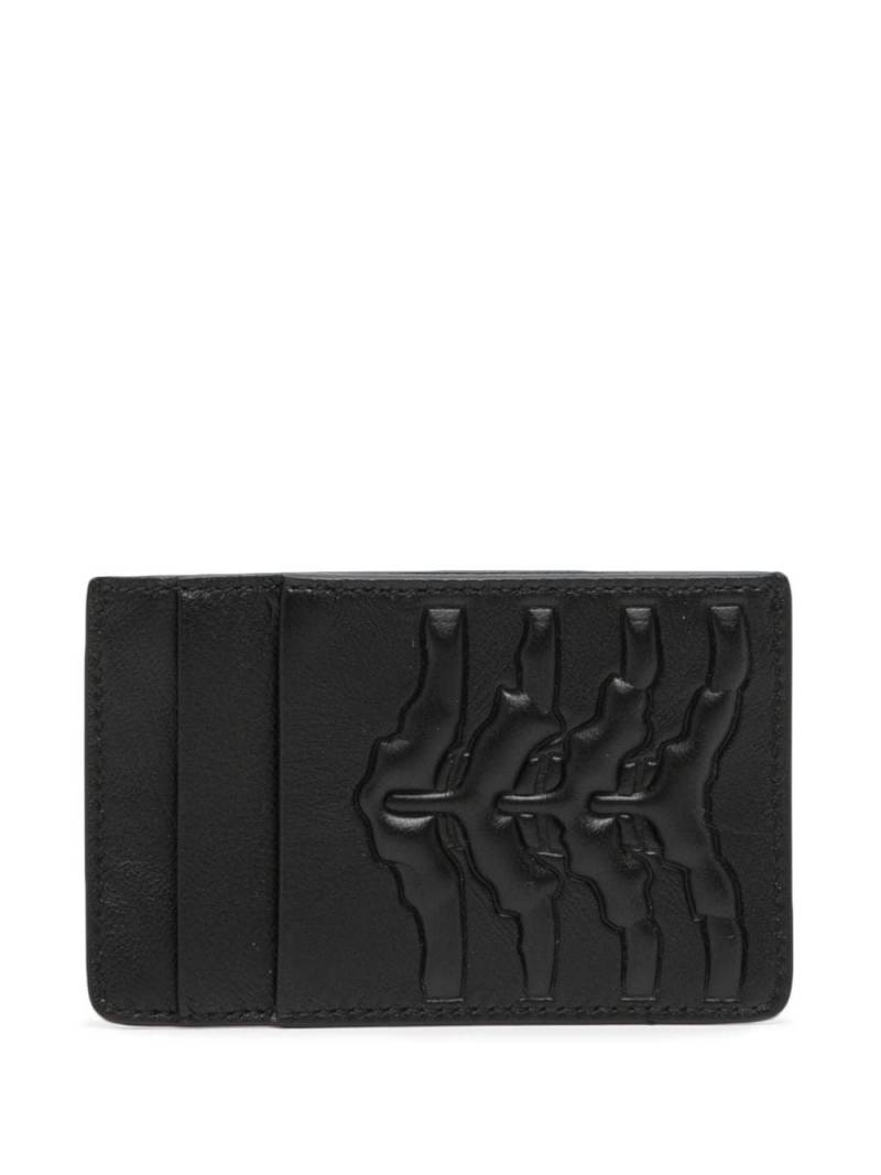 Alexander McQueen ribcage embossed cardholder - Black von Alexander McQueen