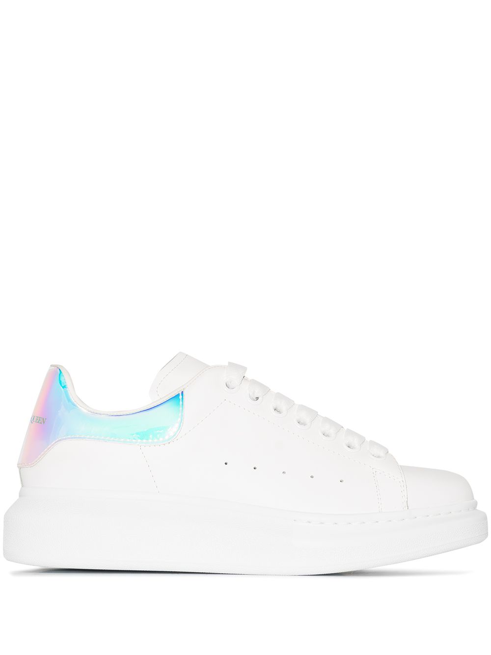 Alexander McQueen Oversized lace-up sneakers - White von Alexander McQueen